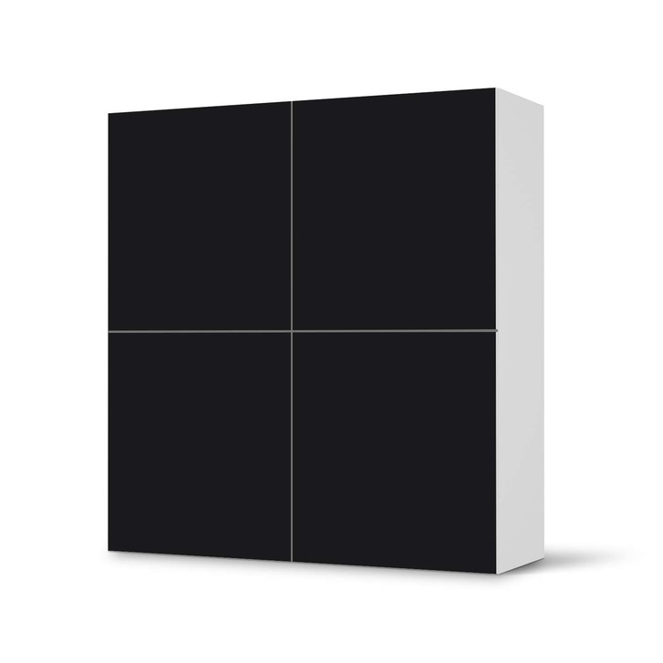 Klebefolie IKEA Besta Schrank 4 Türen - Schwarz - CR110879