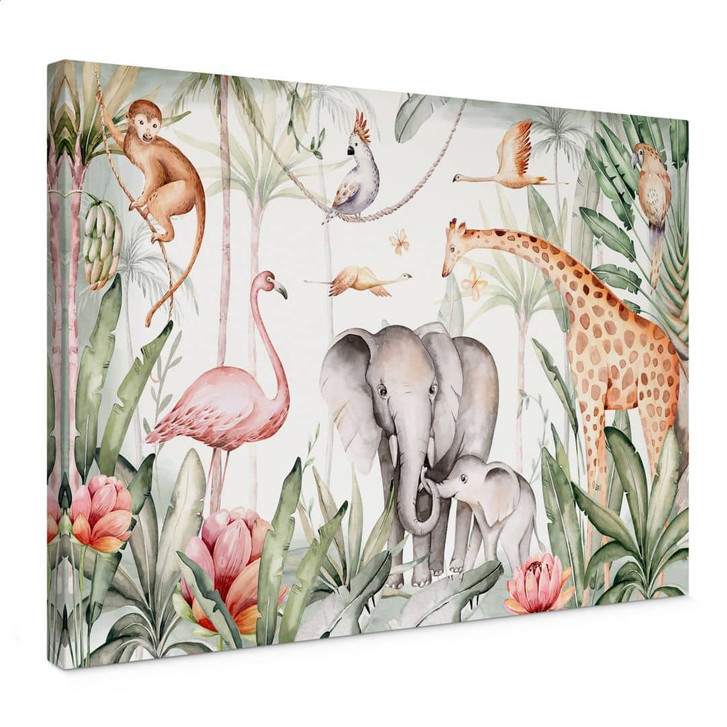 Leinwandbild Afrikanische Tiere im Regenwald - Kvilis - WA426986