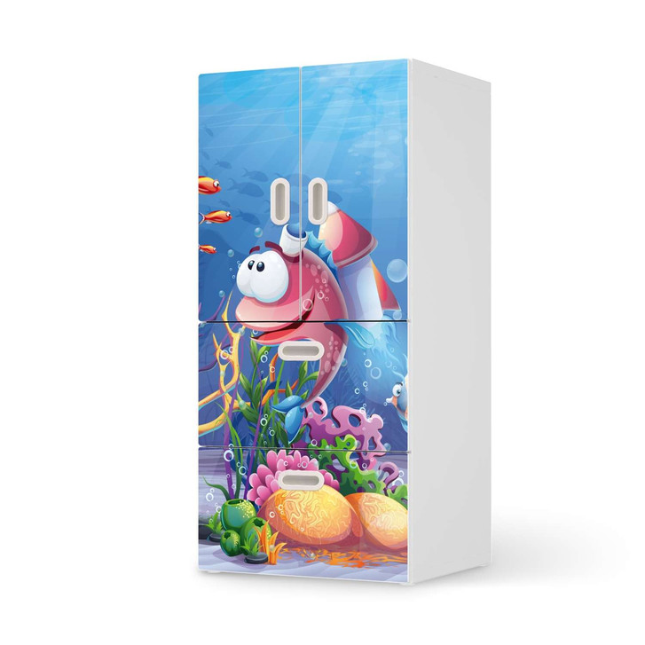 Möbelfolie IKEA Stuva / Fritids - 2 Schubladen und 2 kleine Türen - Bubbles - CR117432