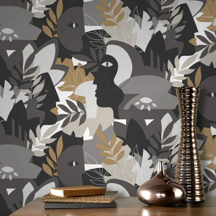 Rasch Vliestapete, Mustertapete Salsa tiefschwarz - WA391350