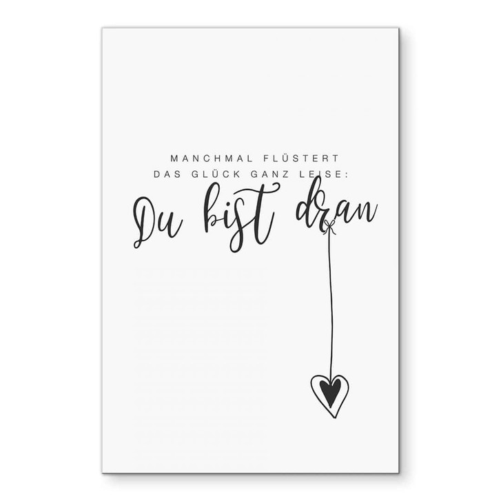 Wandbild Manchmal flüstert das Glück ganz leise - Alu-Dibond - WA465115