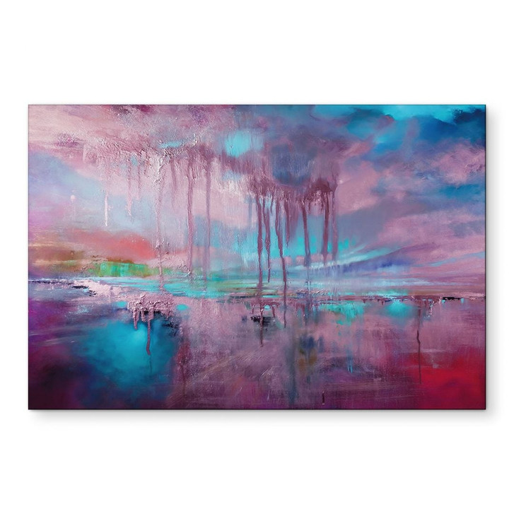 Wandbild Violetter Regen über blauem Dunst - Schmucker - Alu-Dibond - WA492465