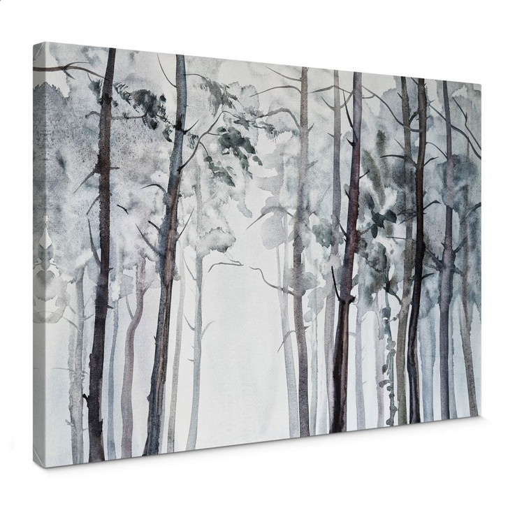 Leinwandbild Aquarell Wald - WA357754