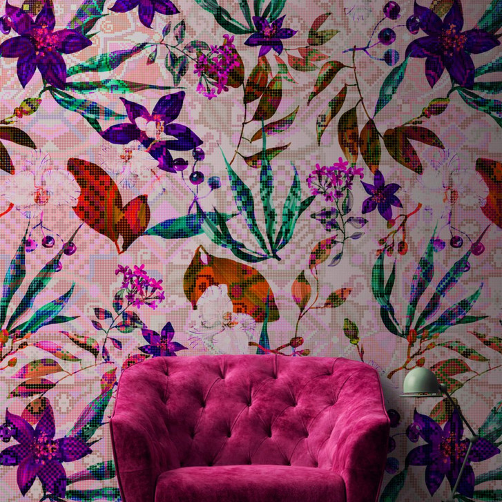 Livingwalls Fototapete Walls by Patel mosaic blossom 1 - WA255041