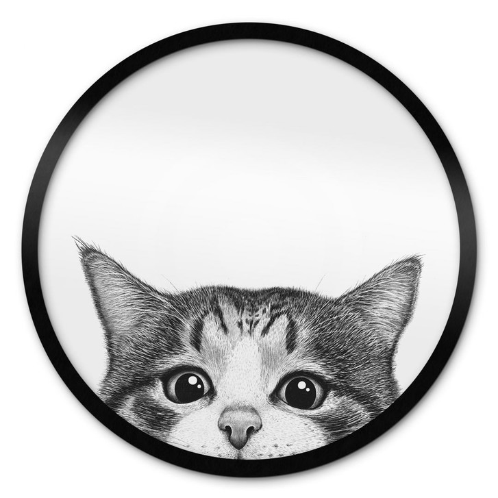 Poster Neugierige Katze - Korenkova - Rund - WA434671