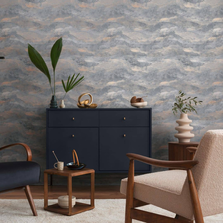 Farbverlauf-Tapete Grau Anthrazit – Abstrakte Vliestapete mit Struktur - WA465659