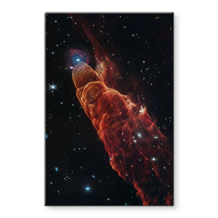Glasbild James Webb Telescope - Kosmischer Wirbelsturm Herbig Haro 49/50 - WA459477