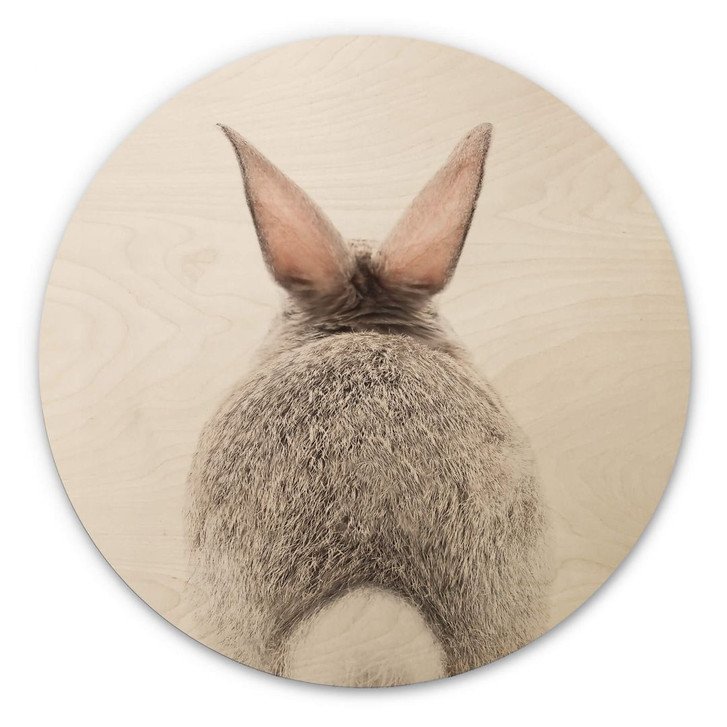 Holzbild Sisi & Seb - Hasenpo - Rund - WA355595