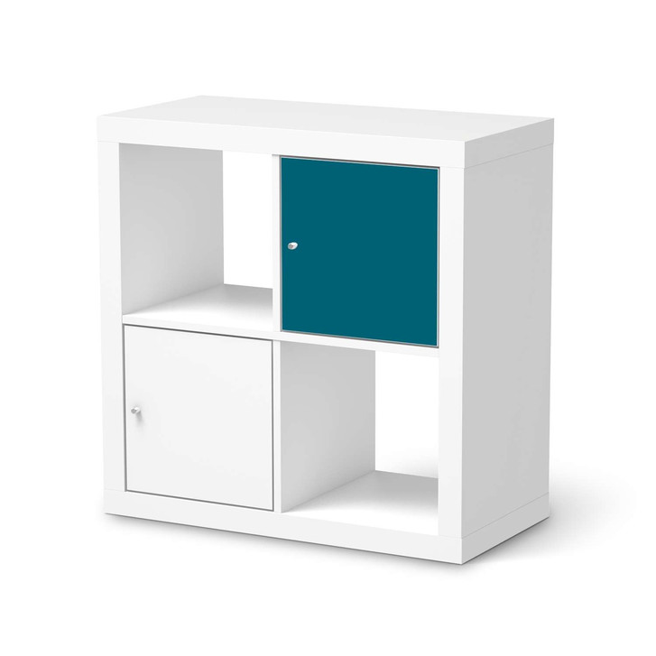 Möbelfolie IKEA Kallax Regal 1 Türe - Türkisgrün Dark - CR118371
