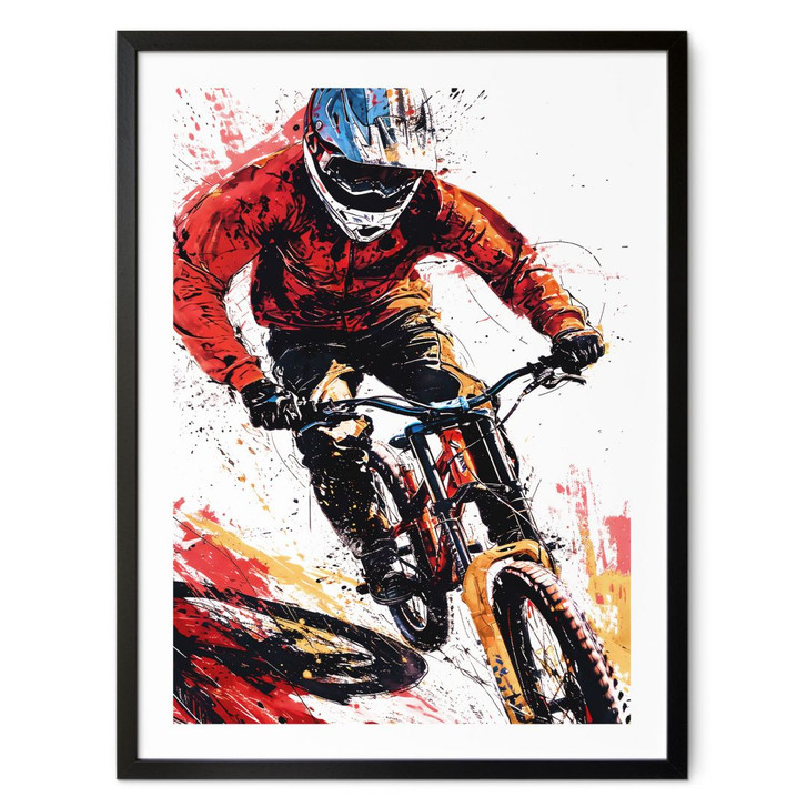Poster Dynamischer Mountainbiker - Jaszke - WA427491