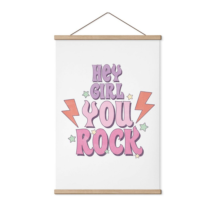Stoffbild Hey girl you rock - WA500601