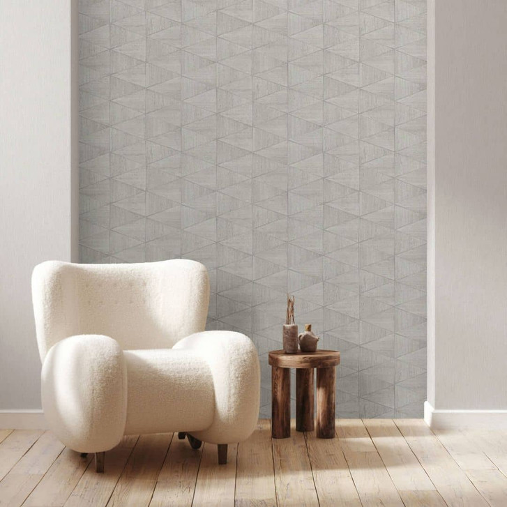 Vliestapete mit geometrischem Muster, Dreiecken beige, grau Grafisch - WA450377