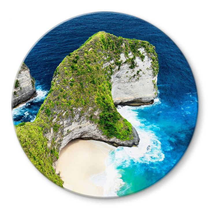 Glasbild Felsenküste von Nusa Penida - Hugonnard - Rund - WA471742