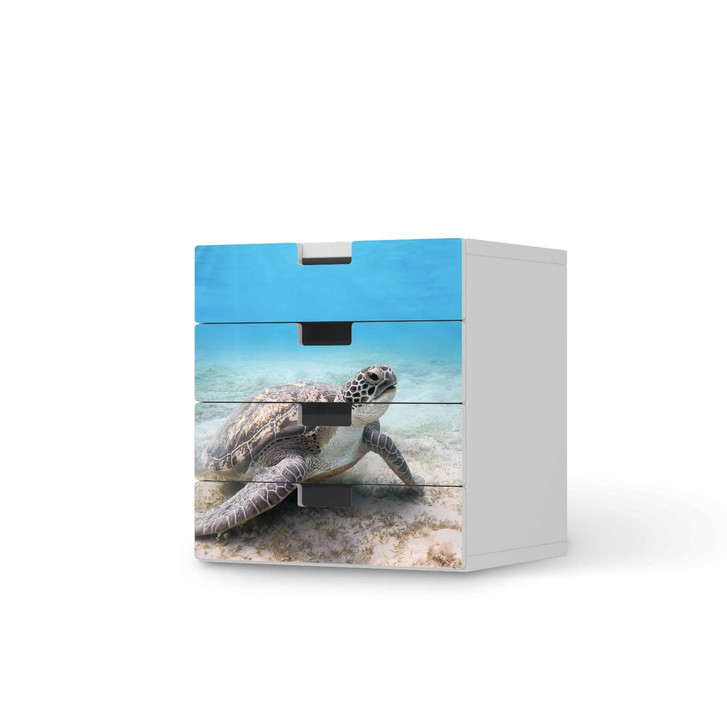 Klebefolie IKEA Stuva / Malad Kommode - 4 Schubladen - Green Sea Turtle - CR112129