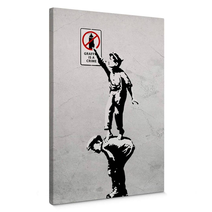 Leinwandbild Banksy - Graffiti is a crime - WA333963