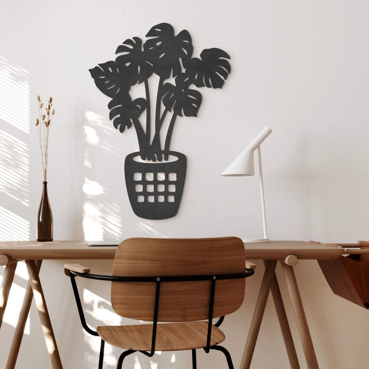 MDF Wanddeko Monstera Pflanze - WA378610