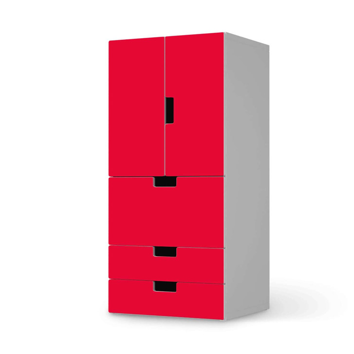 Möbelfolie IKEA Stuva / Malad - 3 Schubladen und 2 kleine Türen - Rot Light - CR117244