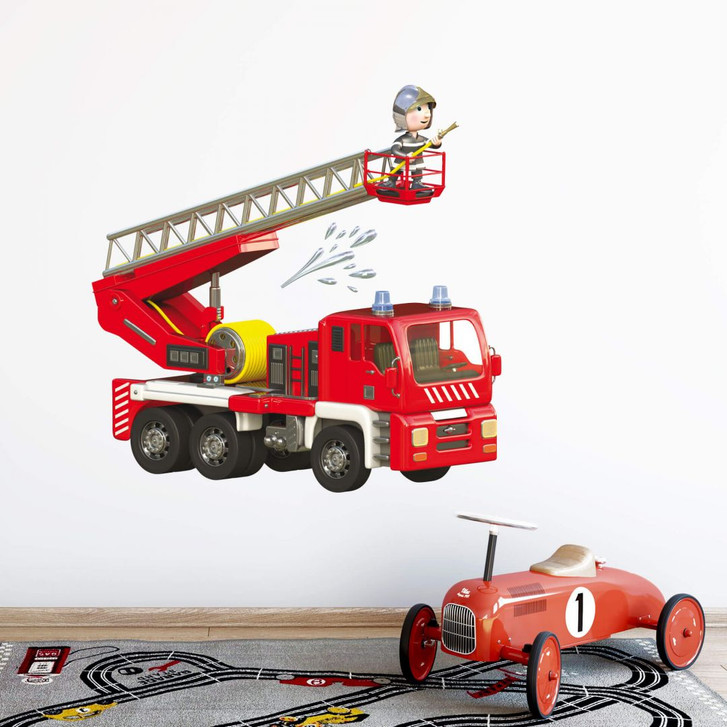 Wandtattoo Michel Agullo - Kleiner Feuerwehrmann im Einsatz - WA215659