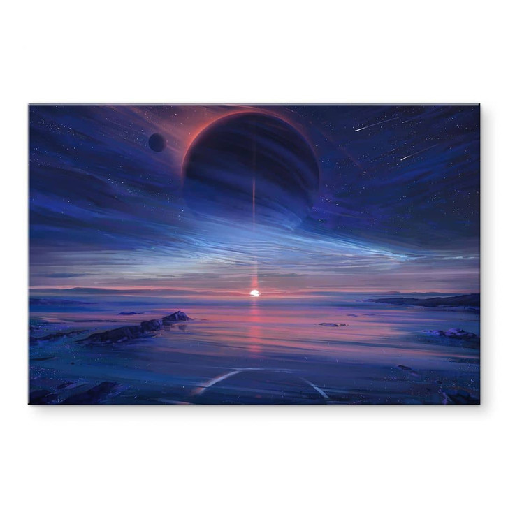 Acrylglasbild Landschaft mit Erde und Galaxie - Aenami - WA392584
