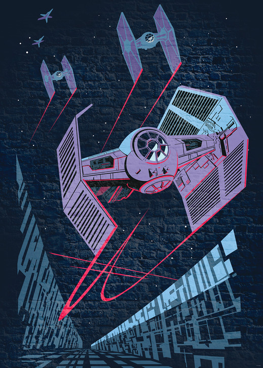 Digitaldrucktapete Star Wars Classic Concrete TIE-Fighter - KODX4-038