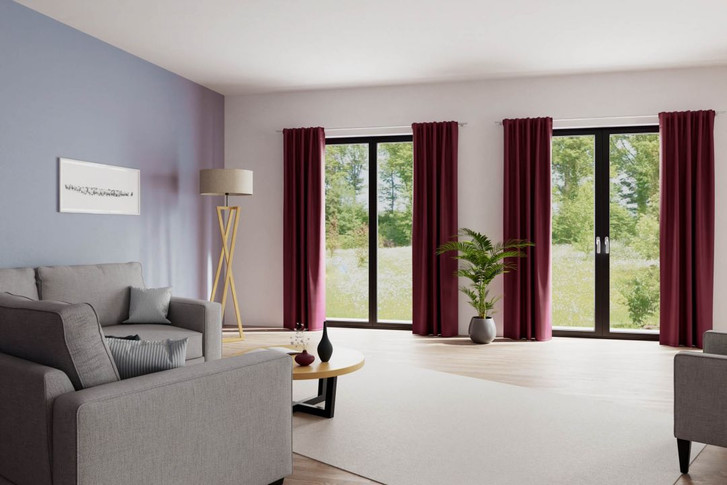 Homing Fertigschal mit verdeckten Schlaufen Galdin bordeaux - 2.45 x 1.4m - WA333531