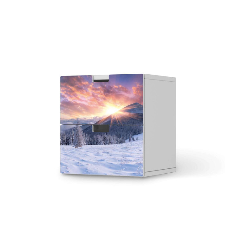 Klebefolie IKEA Stuva / Malad Kommode - 2 Schubladen - Zauberhafte Winterlandschaft - CR110405