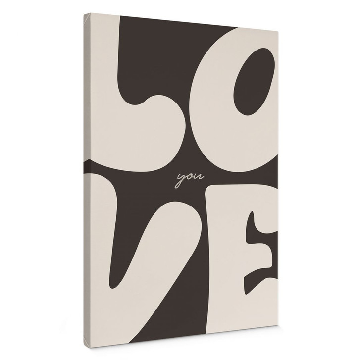 Leinwandbild Love you Retro Letters - WA496862