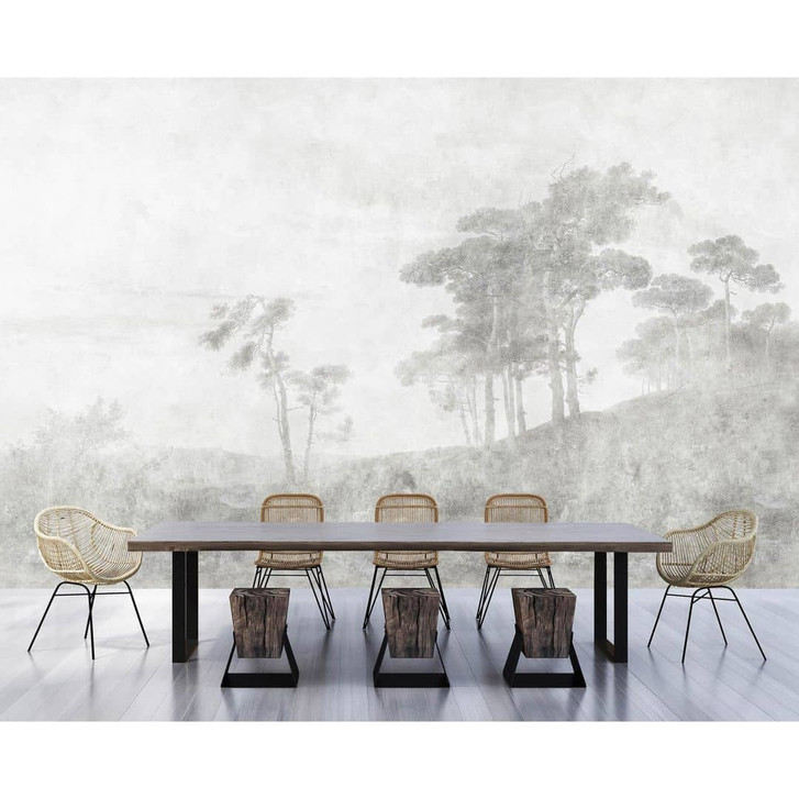 Livingwalls Fototapete Walls by Patel 3 Romantic Grove 2 grau, weiss - WA328043