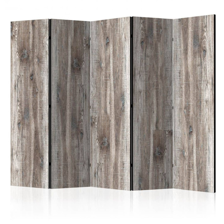 Paravent, Raumteiler freistehend, Trennwand - Stilvolles Holz, 5-teilig - 225 x 172 cm - WA453068