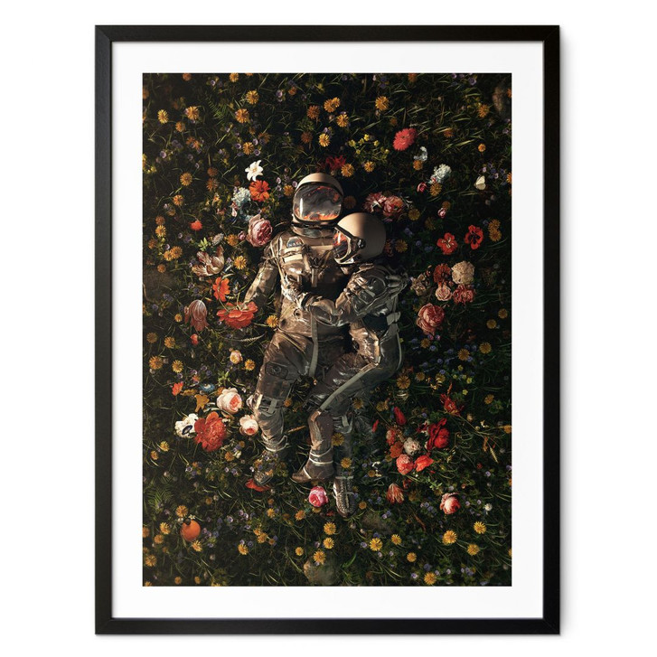 Poster Astronauten auf einer Blumenwiese - Nicebleed - WA409503