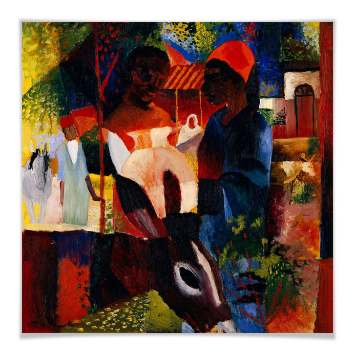Poster Macke - Markt in Tunis - WA164017