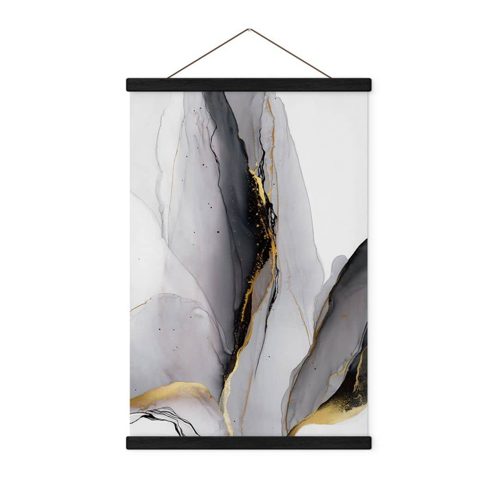 Stoffbild Abstrakte Komposition in Gold und Grau - Shelest - WA460418