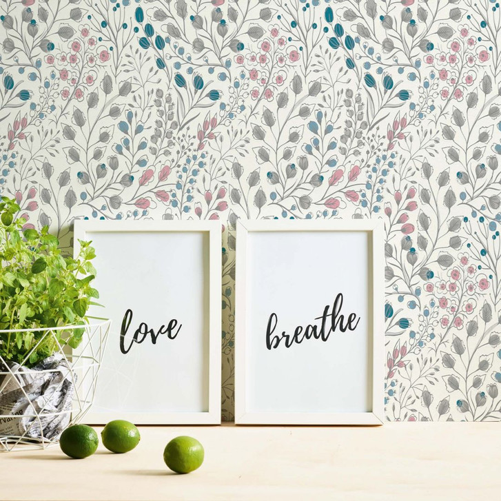 Tapete Floral Weiss Rosa - Vliestapete A.S. Création - WA395769