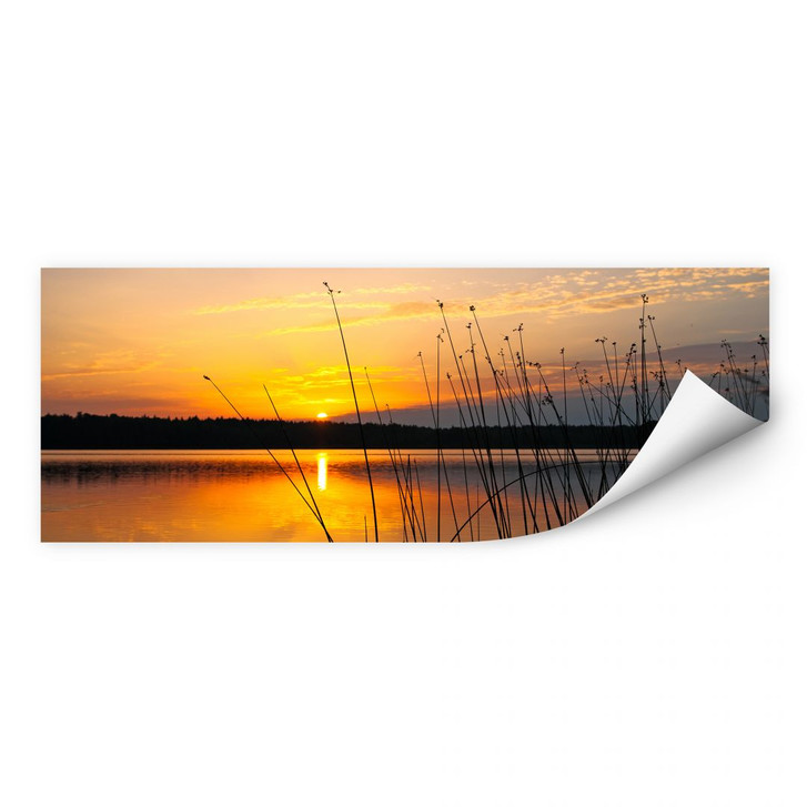 Wallprint Sonnenuntergang am See - Panorama - WA189219