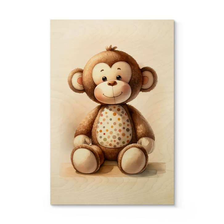 Holzbild Kleiner Affe - Magnusson - WA401549