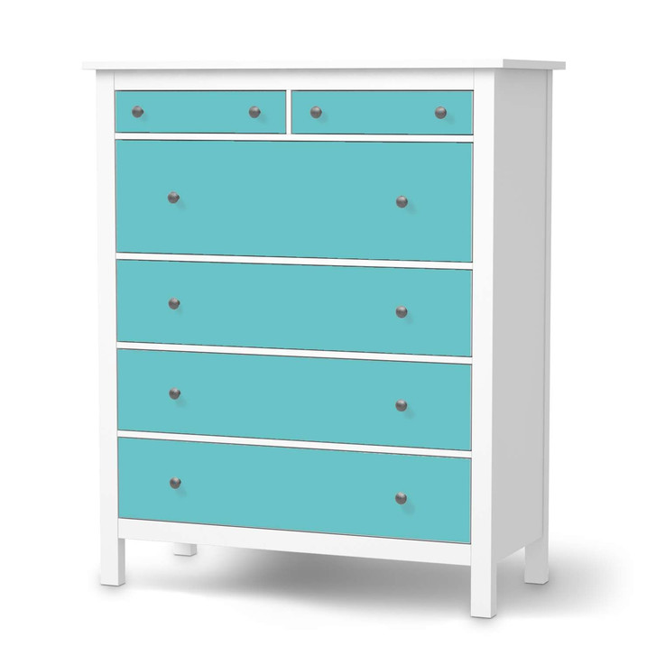Klebefolie IKEA Hemnes Kommode 6 Schubladen - Türkisgrün Light - CR111433