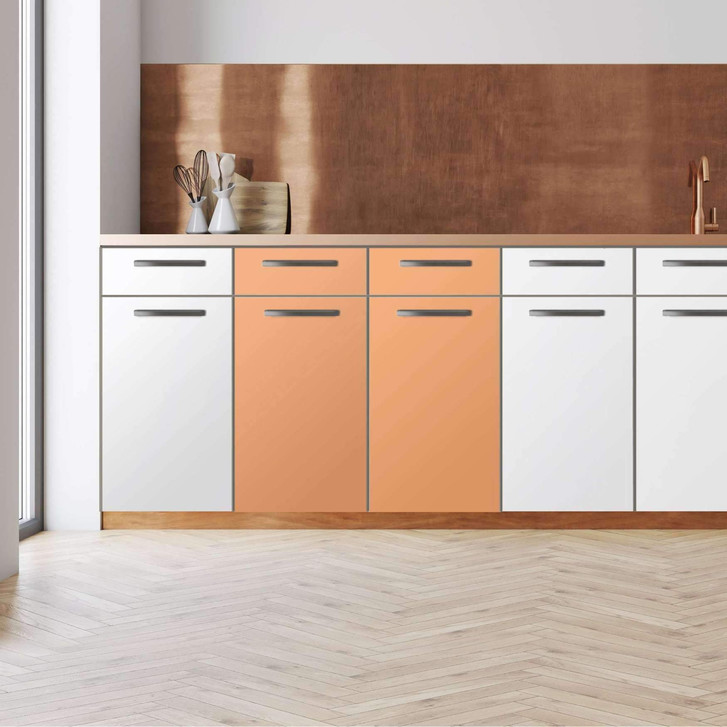 Küchenfolie - Unterschrank 80cm Breite - Orange Light - CR112743