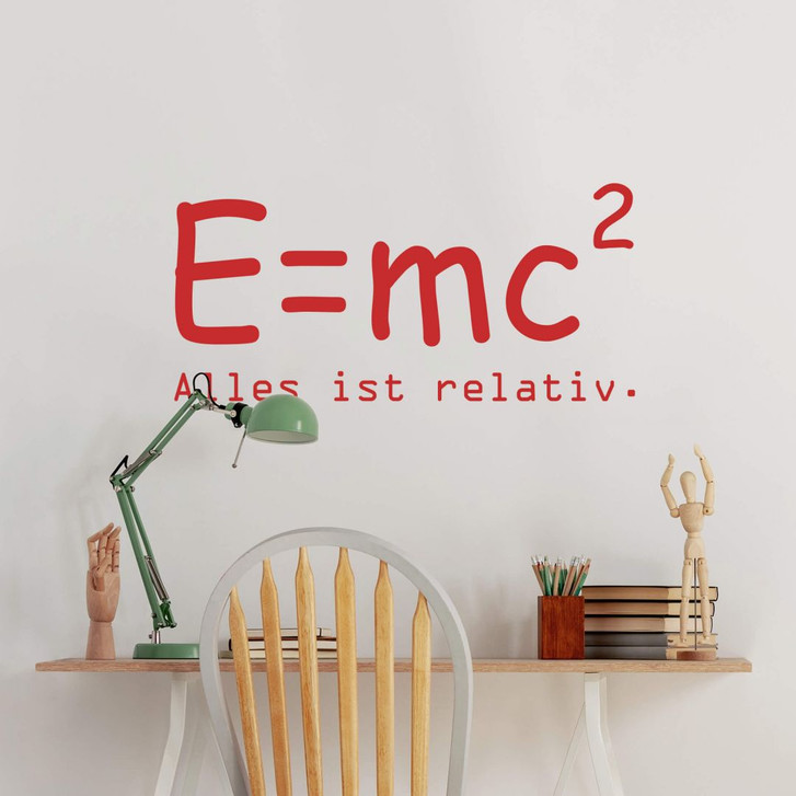 Wandtattoo E=mc² - Alles ist relativ. - WA208693