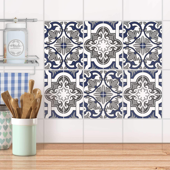 Fliesenaufkleber Set rechteckig - Azulejo Classic - CR102771