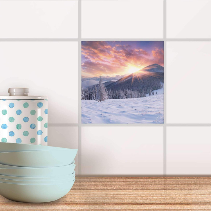 Fliesenaufkleber - Zauberhafte Winterlandschaft - CR101312