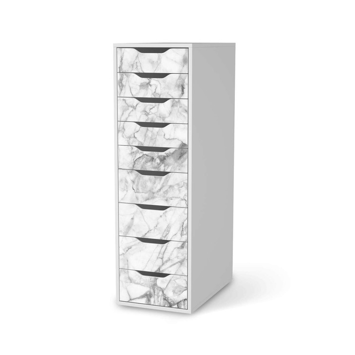 Folie IKEA Alex 9 Schubladen - Marmor weiss - CR105274