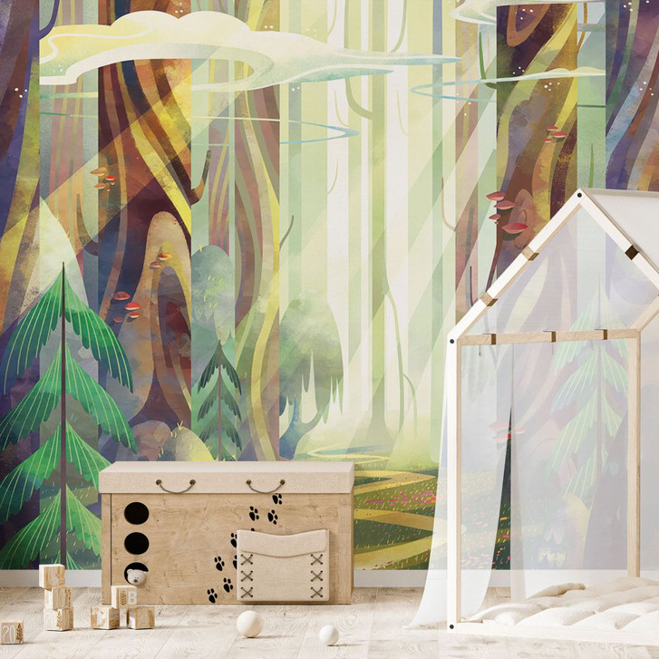 Fototapete Verwunschener Wald im Licht - DigitalArtsi - WA487042