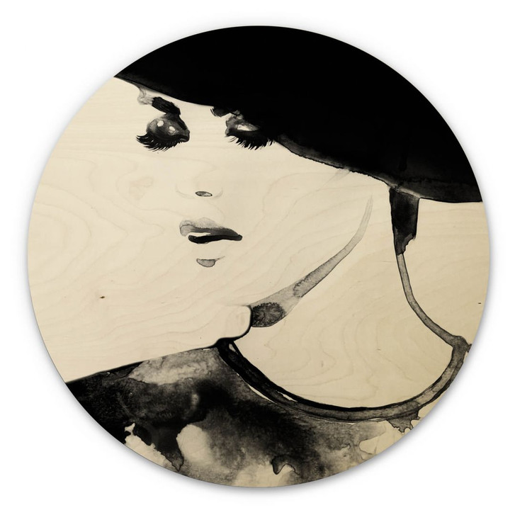 Holzbild Fashion Victim - Rund - WA285238