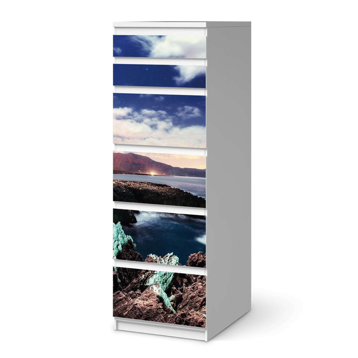 Klebefolie IKEA Malm Kommode 6 Schubladen (schmal) - Seaside - CR111693
