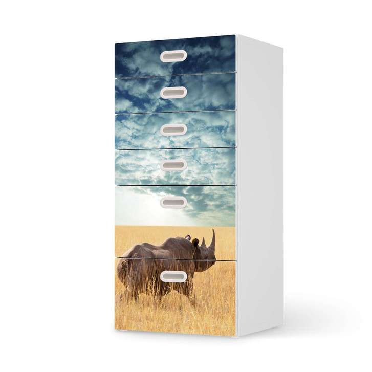 Klebefolie IKEA Stuva / Fritids Kommode - 6 Schubladen - Rhino - CR110232