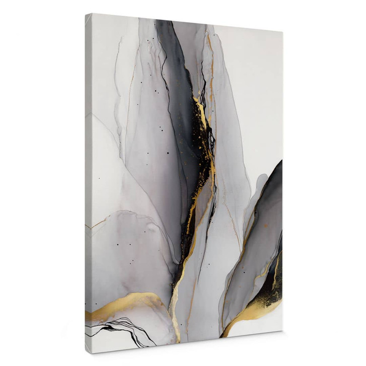 Leinwandbild Abstrakte Komposition in Gold und Grau - Shelest - WA459817