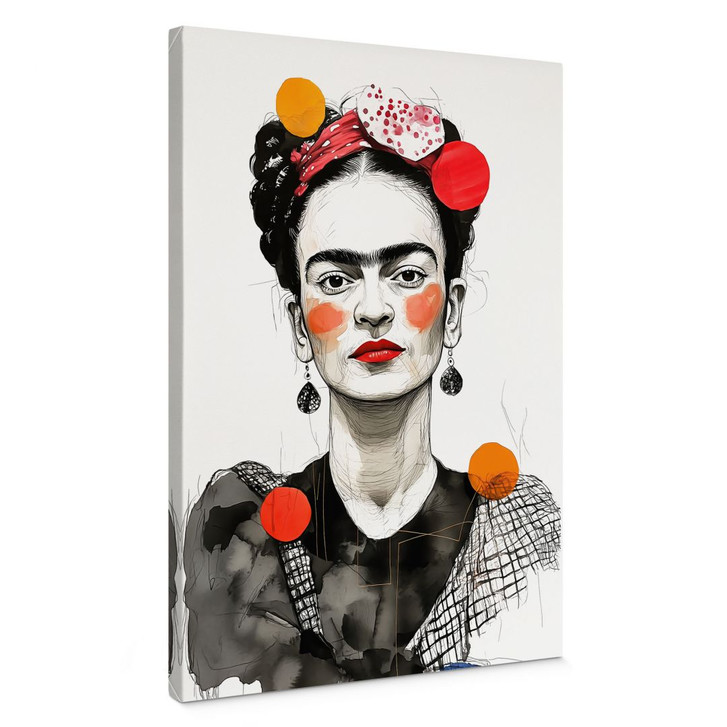 Leinwandbild Frida Kahlo Pop-Art Porträt - Jaszke - WA459839
