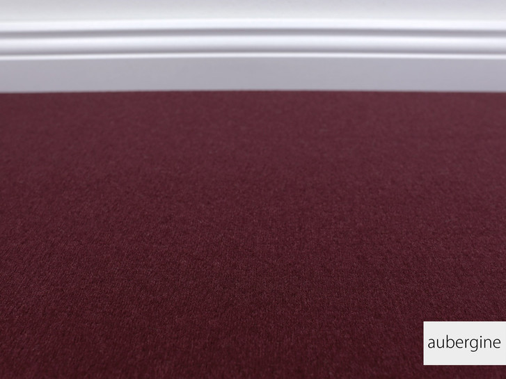 Luca Velours Teppichboden Meterware in Aubergine - TS467867