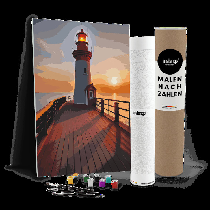 Malen nach Zahlen Leinwandbild - Leuchtturm neue Perspektiven - WA447430