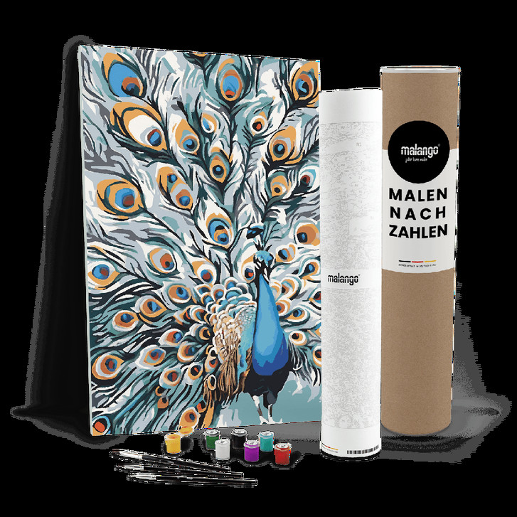 Malen nach Zahlen Leinwandbild - Pfau Pablo - WA447470